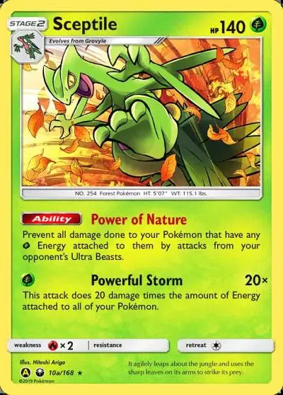 Sceptile 10a/168 Celestial Storm Pokemon card