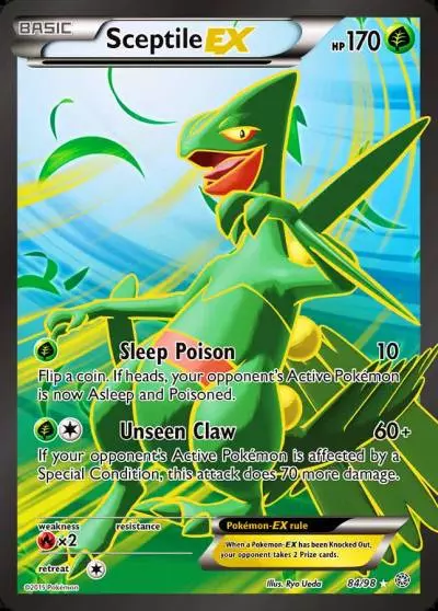 Sceptile-EX 84/98 Ancient Origins Pokemon card