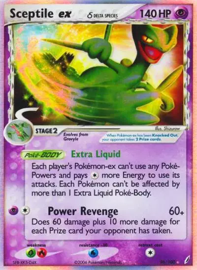 Sceptile ex δ 96/100 Crystal Guardians Pokemon card