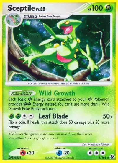 Sceptile 8/106 Great Encounters Pokemon card