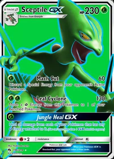 Sceptile-GX 196/214 Lost Thunder Pokemon card