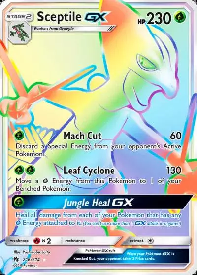 Sceptile-GX 216/214 Lost Thunder Pokemon card