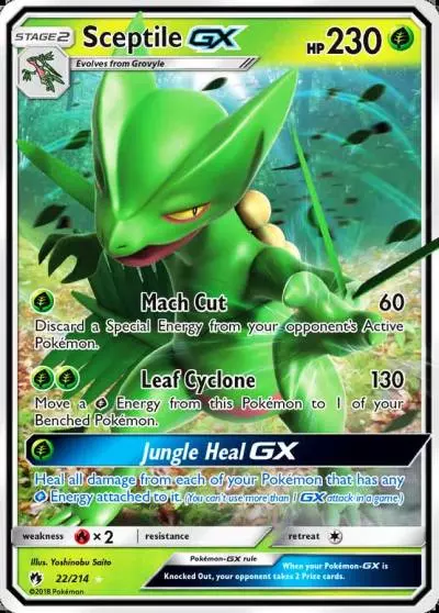 Sceptile-GX 22/214 Lost Thunder Pokemon card