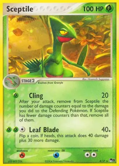Sceptile 4/17 POP Series 1 Pokemon card