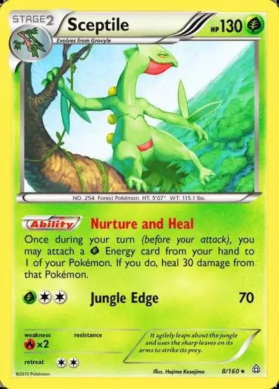 Sceptile 8/160 Primal Clash Pokemon card