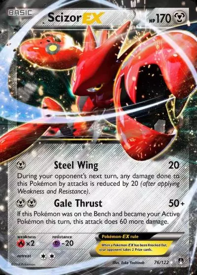 Scizor-EX 76/122 BREAKpoint Pokemon card