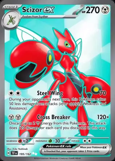 Scizor ex 195/162 Temporal Forces Pokemon card