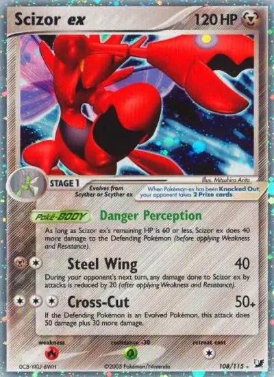 Scizor ex 108/115 Unseen Forces Pokemon card