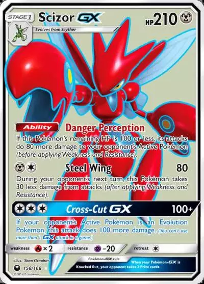 Scizor-GX 158/168 Celestial Storm Pokemon card