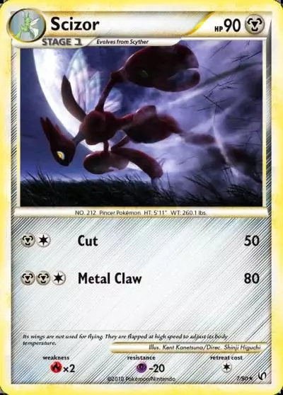 Scizor 7/90 HS—Undaunted Pokemon card