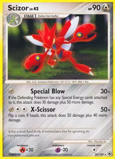 Scizor 29/100 Majestic Dawn Pokemon card
