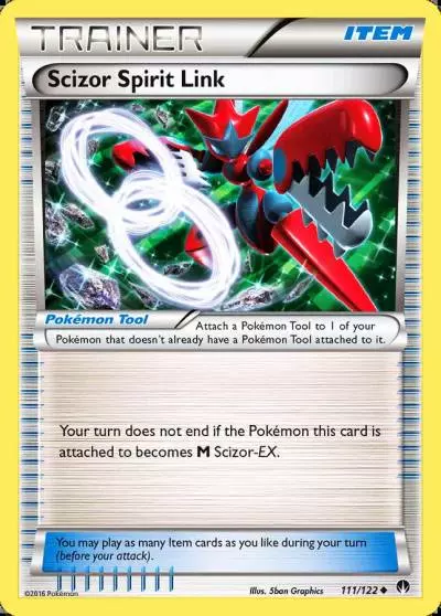 Scizor Spirit Link 111/122 BREAKpoint Pokemon card