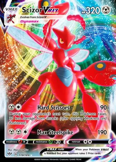 Scizor VMAX 119/189 Darkness Ablaze Pokemon card