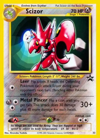 Scizor 33/53 Wizards Black Star Promos Pokemon card