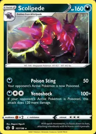 Scolipede 107/198 Chilling Reign Pokemon card