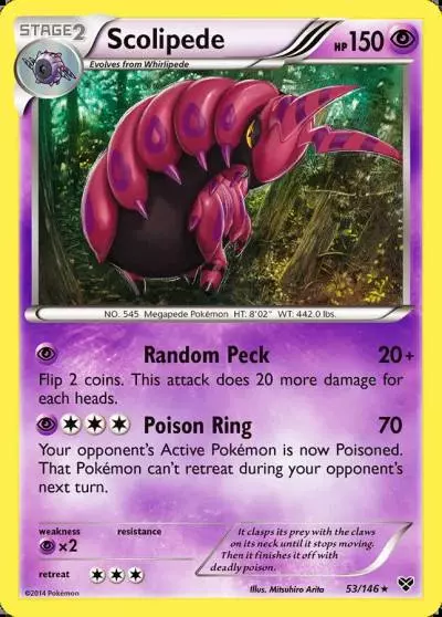 Scolipede 53/146 XY Pokemon card