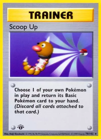 Scoop Up 78/102 Base Pokemon card