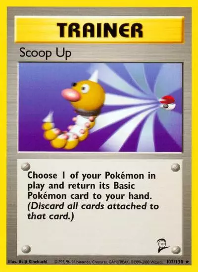 Scoop Up 107/130 Base Set 2 Pokemon card