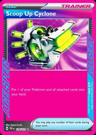 Scoop Up Cyclone 128/131 Prismatic Evolutions Pokemon card