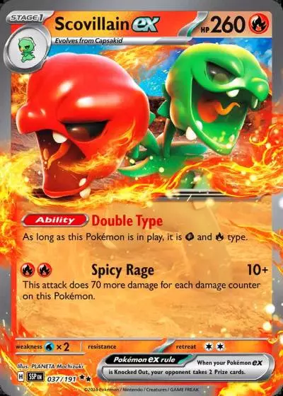 Scovillain ex 37/191 Surging Sparks Pokemon card