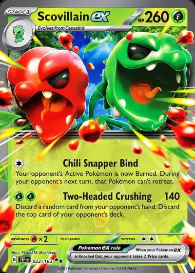 Scovillain ex 22/162 Temporal Forces Pokemon card