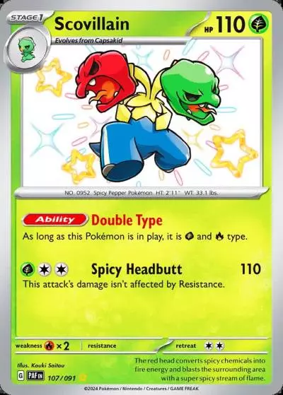 Scovillain 107/91 Paldean Fates Pokemon card