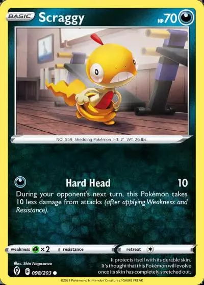 Scraggy 98/203 Evolving Skies Pokemon card