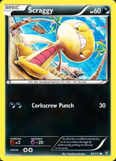 Scraggy 66/111 Furious Fists Pokemon card