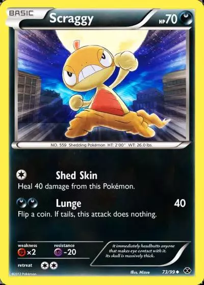 Scraggy 73/99 Next Destinies Pokemon card