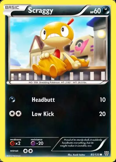 Scraggy 85/135 Plasma Storm Pokemon card