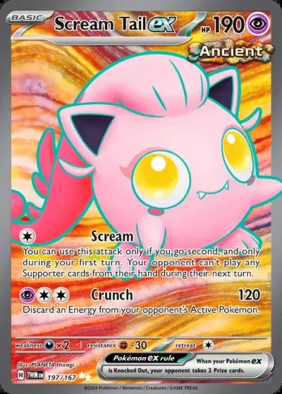 Scream Tail ex 197/167 Twilight Masquerade Pokemon card