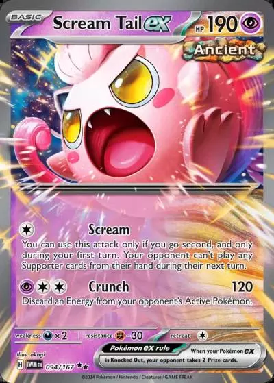 Scream Tail ex 94/167 Twilight Masquerade Pokemon card