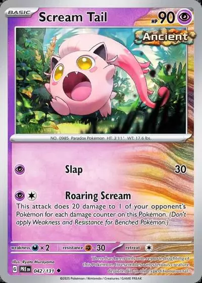 Scream Tail 42/131 Prismatic Evolutions Pokemon card