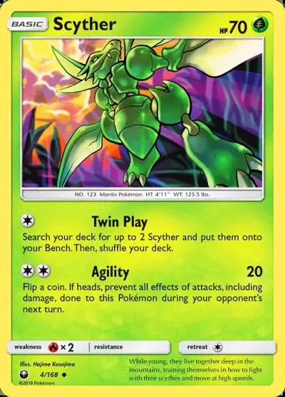 Scyther 4/168 Celestial Storm Pokemon card