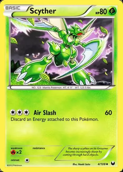Scyther 4/108 Dark Explorers Pokemon card