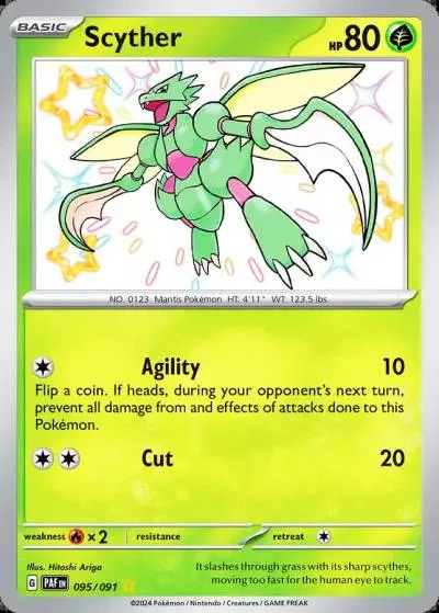 Scyther 95/91 Paldean Fates Pokemon card