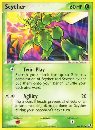 Scyther 46/115 Unseen Forces Pokemon card