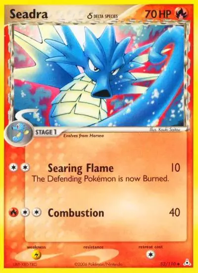Seadra δ 52/110 Holon Phantoms Pokemon card