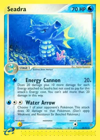 Seadra 39/97 Dragon Pokemon card