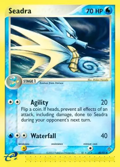 Seadra 40/97 Dragon Pokemon card