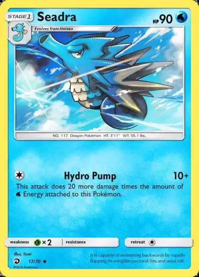 Seadra 17/70 Dragon Majesty Pokemon card