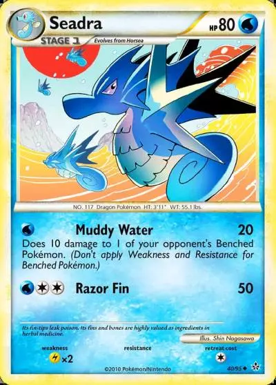 Seadra 40/95 HS—Unleashed Pokemon card