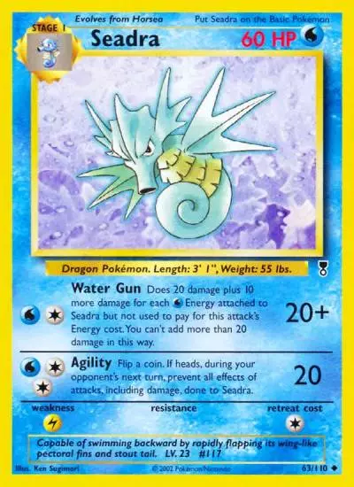 Seadra 63/110 Legendary Collection Pokemon card