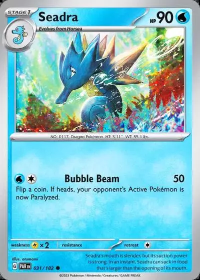 Seadra 31/182 Paradox Rift Pokemon card