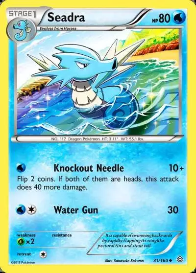 Seadra 31/160 Primal Clash Pokemon card