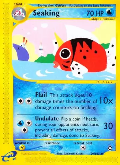 Seaking 59/147 Aquapolis Pokemon card