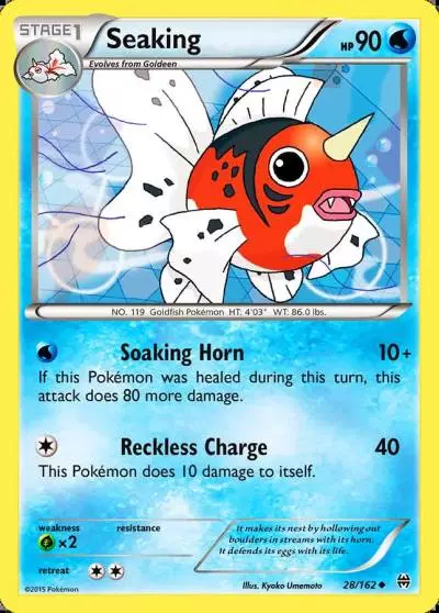 Seaking 28/162 BREAKthrough Pokemon card