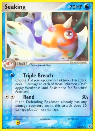 Seaking 24/107 Deoxys Pokemon card