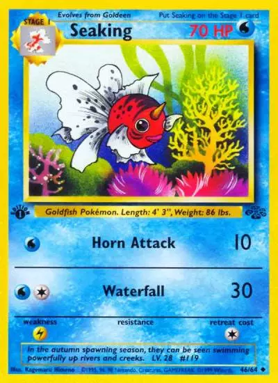 Seaking 46/64 Jungle Pokemon card