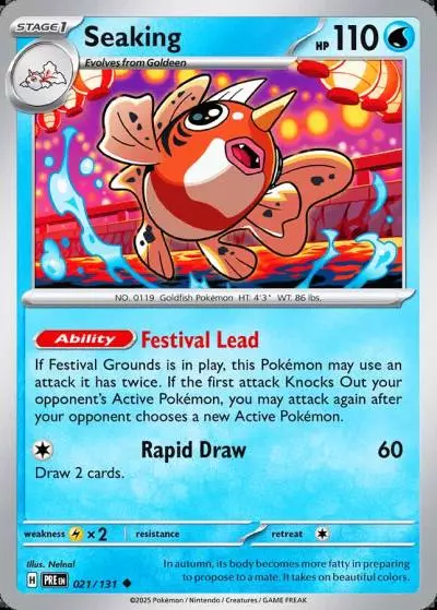 Seaking 21/131 Prismatic Evolutions Pokemon card